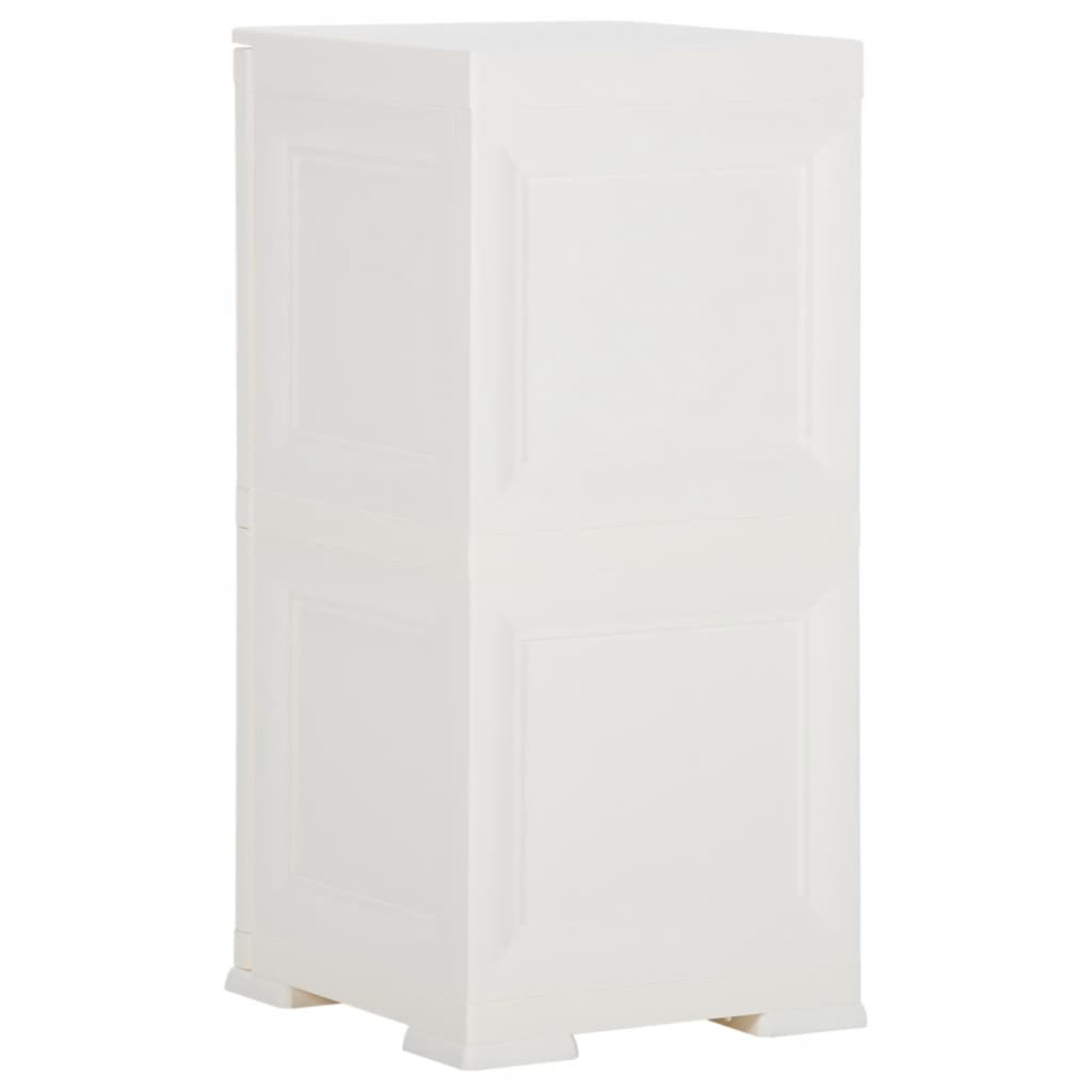 Armadietto in Plastica 40x43x85,5cm Effetto Legno Bianco Angora - homemem39