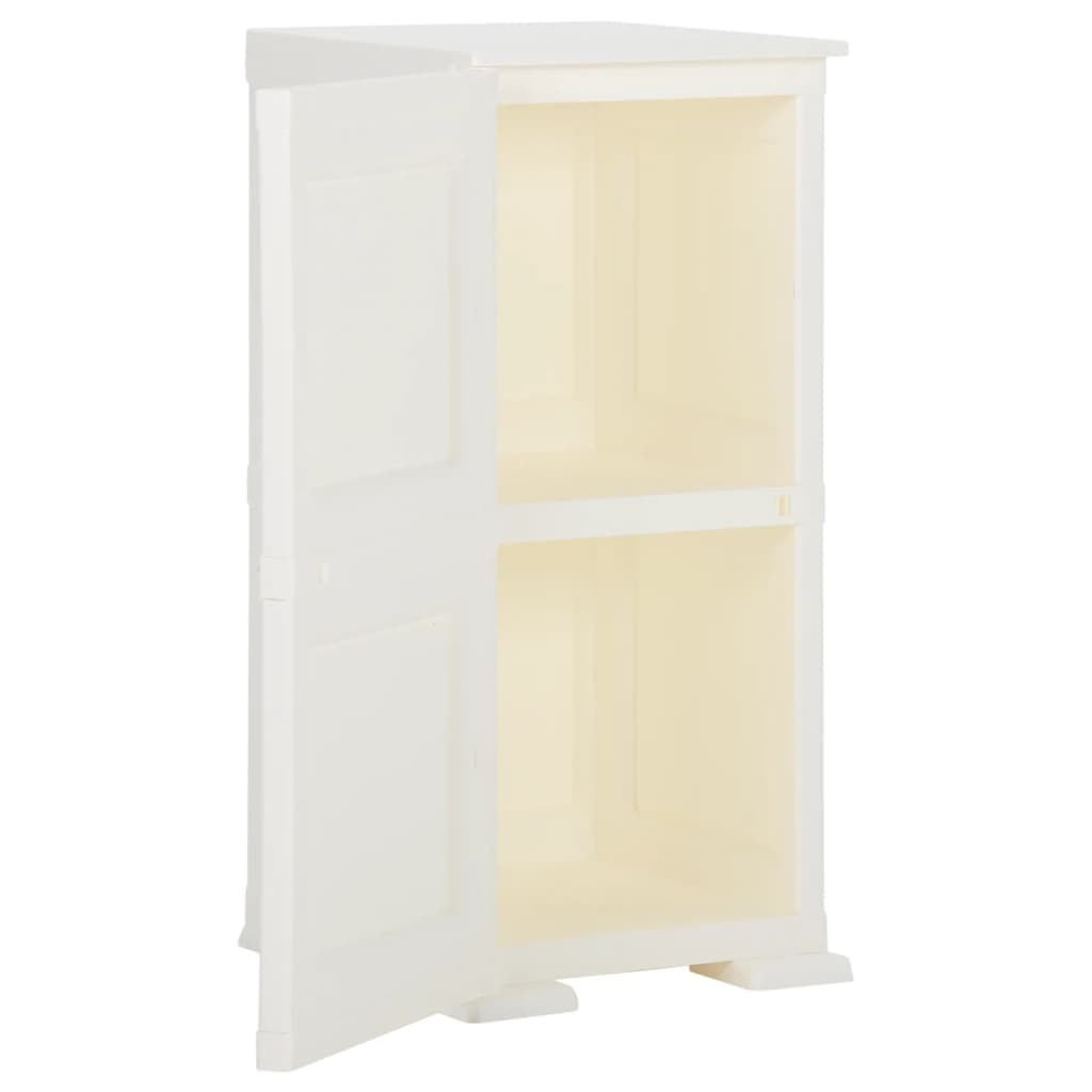 Armadietto in Plastica 40x43x85,5cm Effetto Legno Bianco Angora - homemem39