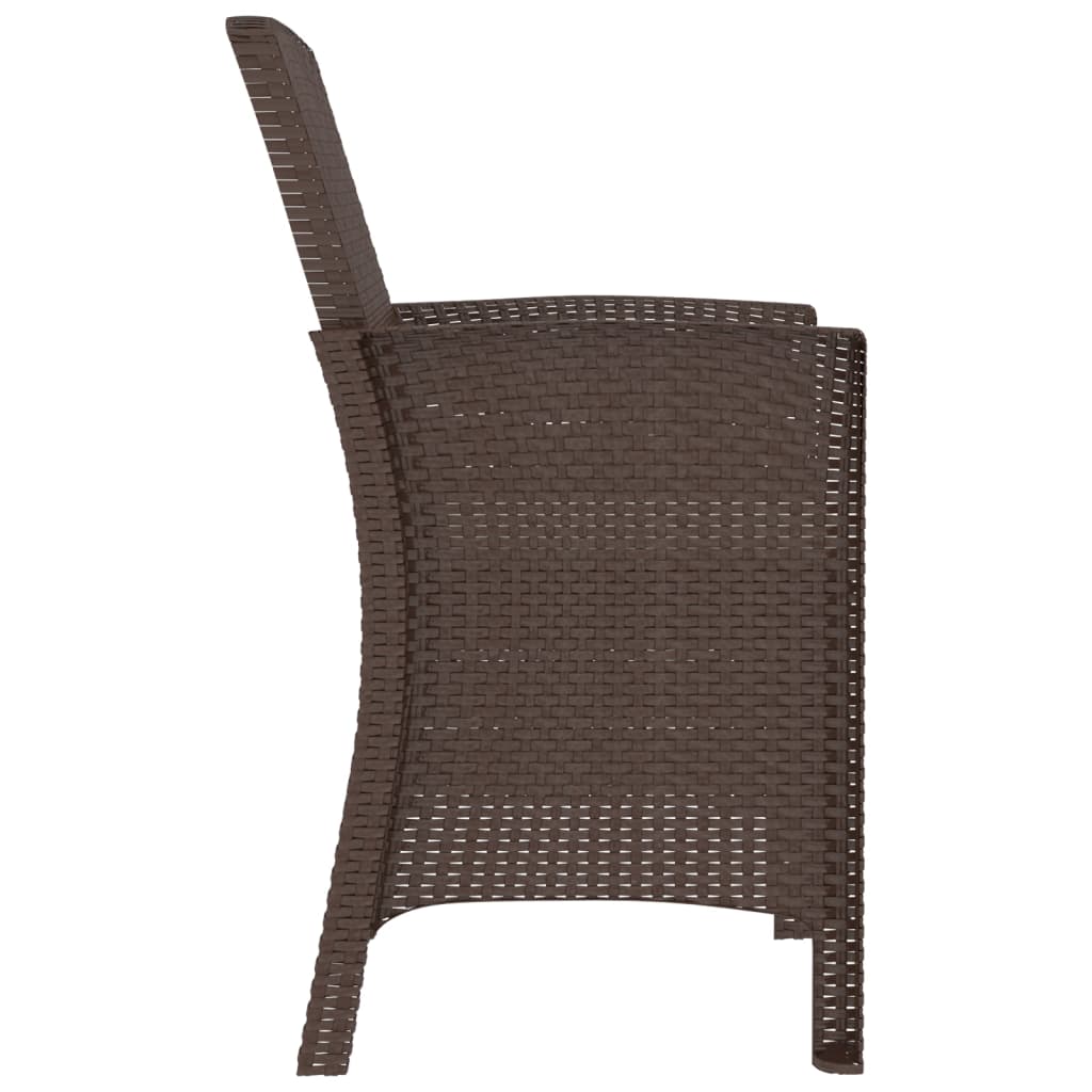 Sedia da Giardino con Cuscino in Rattan PP Marrone - homemem39