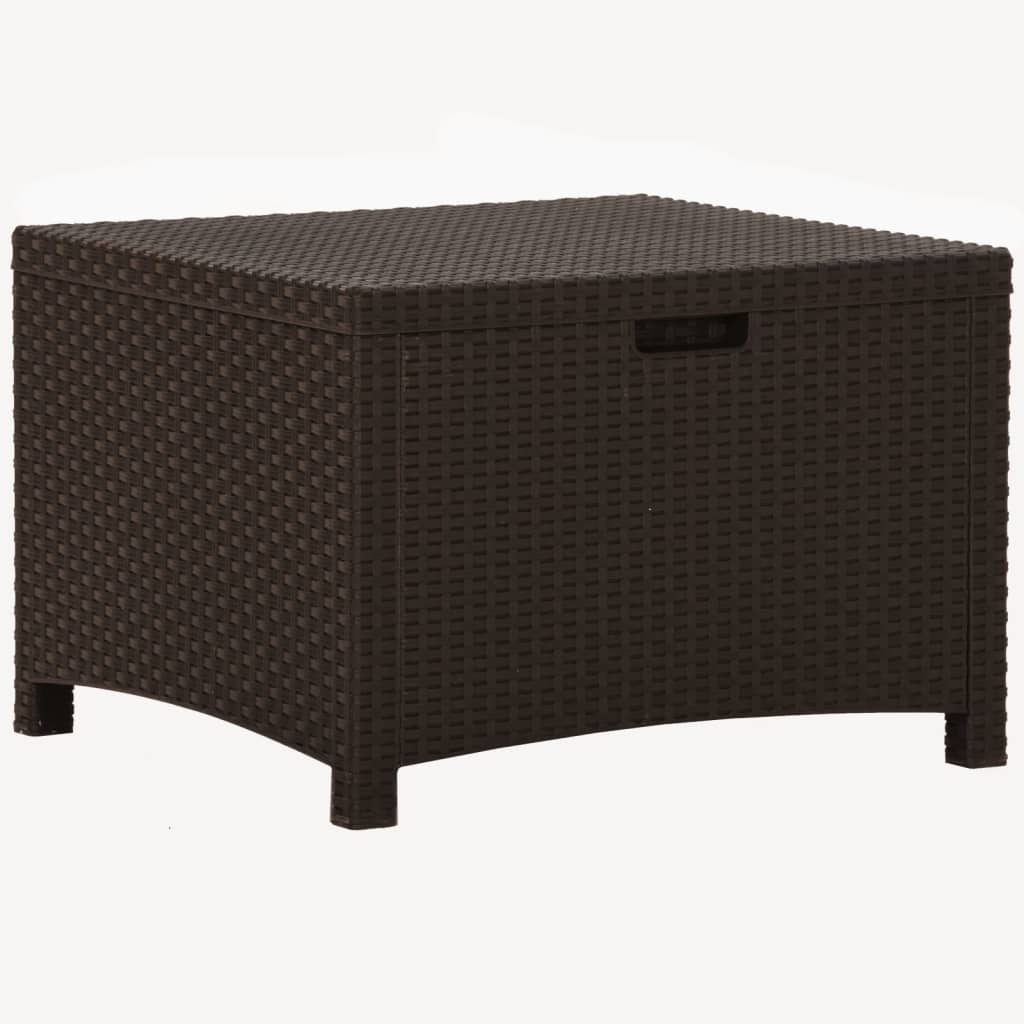 Baule da Giardino 60x54x41 cm in Rattan PP Marrone - homemem39