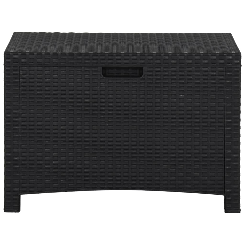 Baule da Giardino 60x54x41 cm in Rattan PP Grafite - homemem39