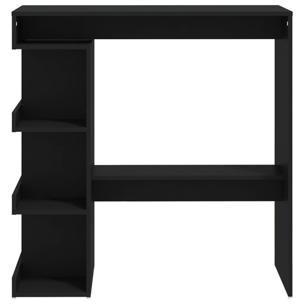 Tavolo da Bar con Ripiani Nero 100x50x101,5 cm in Truciolato - homemem39