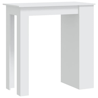 Tavolino da Bar con Mensole Bianco 102x50x103,5 cm Truciolato - homemem39