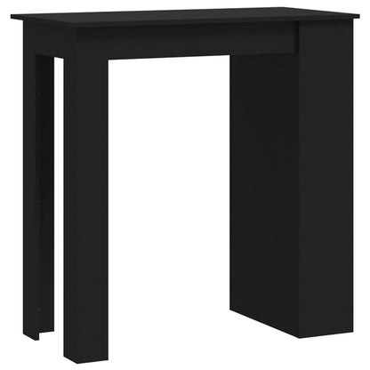 Tavolino da Bar con Ripiani Nero 102x50x103,5 cm in Truciolato - homemem39