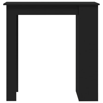 Tavolino da Bar con Ripiani Nero 102x50x103,5 cm in Truciolato - homemem39