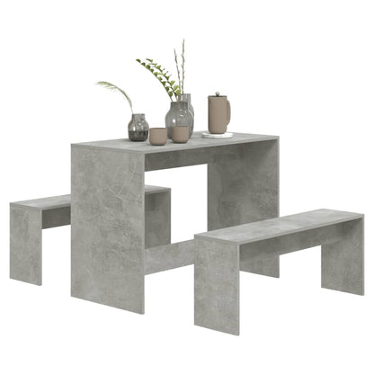 Set da Pranzo 3 Pz Grigio Cemento in Truciolato - homemem39