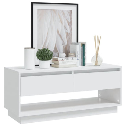 Mobile TV Bianco 102x41x44 cm in Legno Multistrato - homemem39