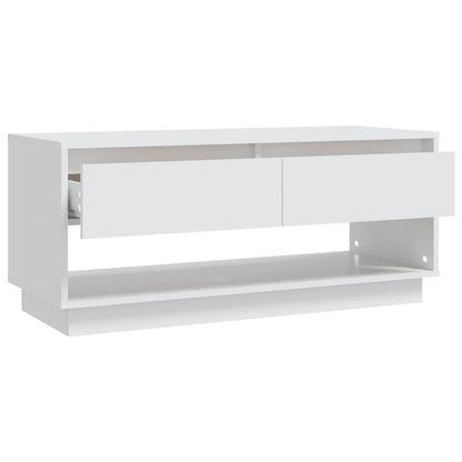 Mobile TV Bianco 102x41x44 cm in Legno Multistrato - homemem39