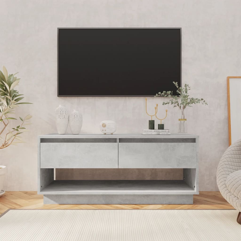 Mobile TV Grigio Cemento 102x41x44 cm in Truciolato - homemem39