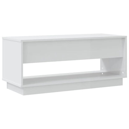 Mobile TV Bianco Lucido 102x41x44 cm in Truciolato - homemem39