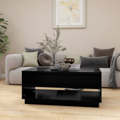 Tavolino da Salotto Nero 102,5x55x44 cm in Truciolato - homemem39