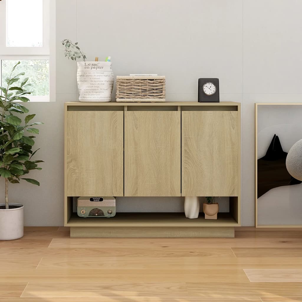 Credenza Rovere Sonoma 97x31x75 cm in Truciolato - homemem39