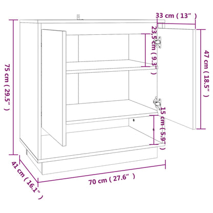 Credenza Bianca 70x41x75 cm in Truciolato - homemem39