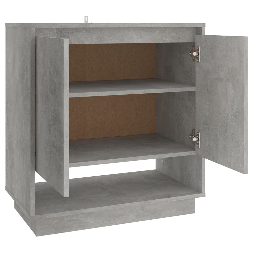 Credenza Grigio Cemento 70x41x75 cm in Truciolato - homemem39