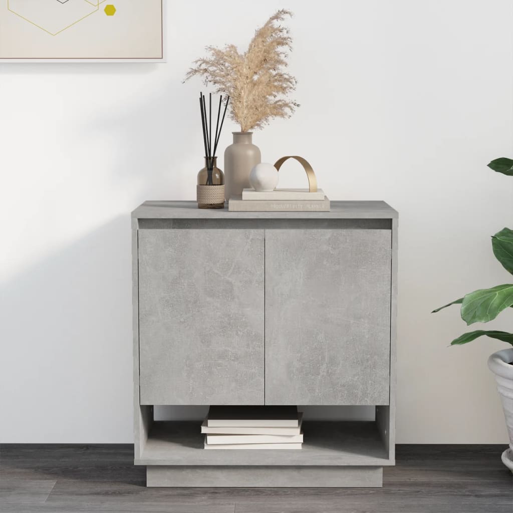 Credenza Grigio Cemento 70x41x75 cm in Truciolato - homemem39