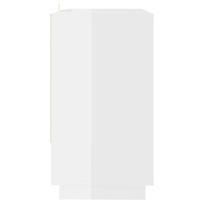 Credenza Bianco Lucido 70x41x75 cm in Truciolato - homemem39