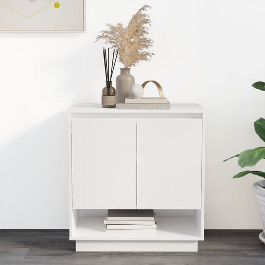 Credenza Bianco Lucido 70x41x75 cm in Truciolato - homemem39