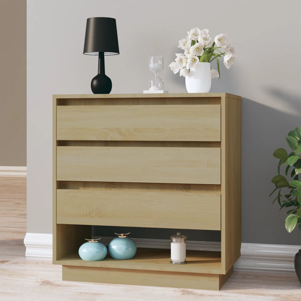 Credenza Rovere Sonoma 70x41x75 cm in Truciolato - homemem39