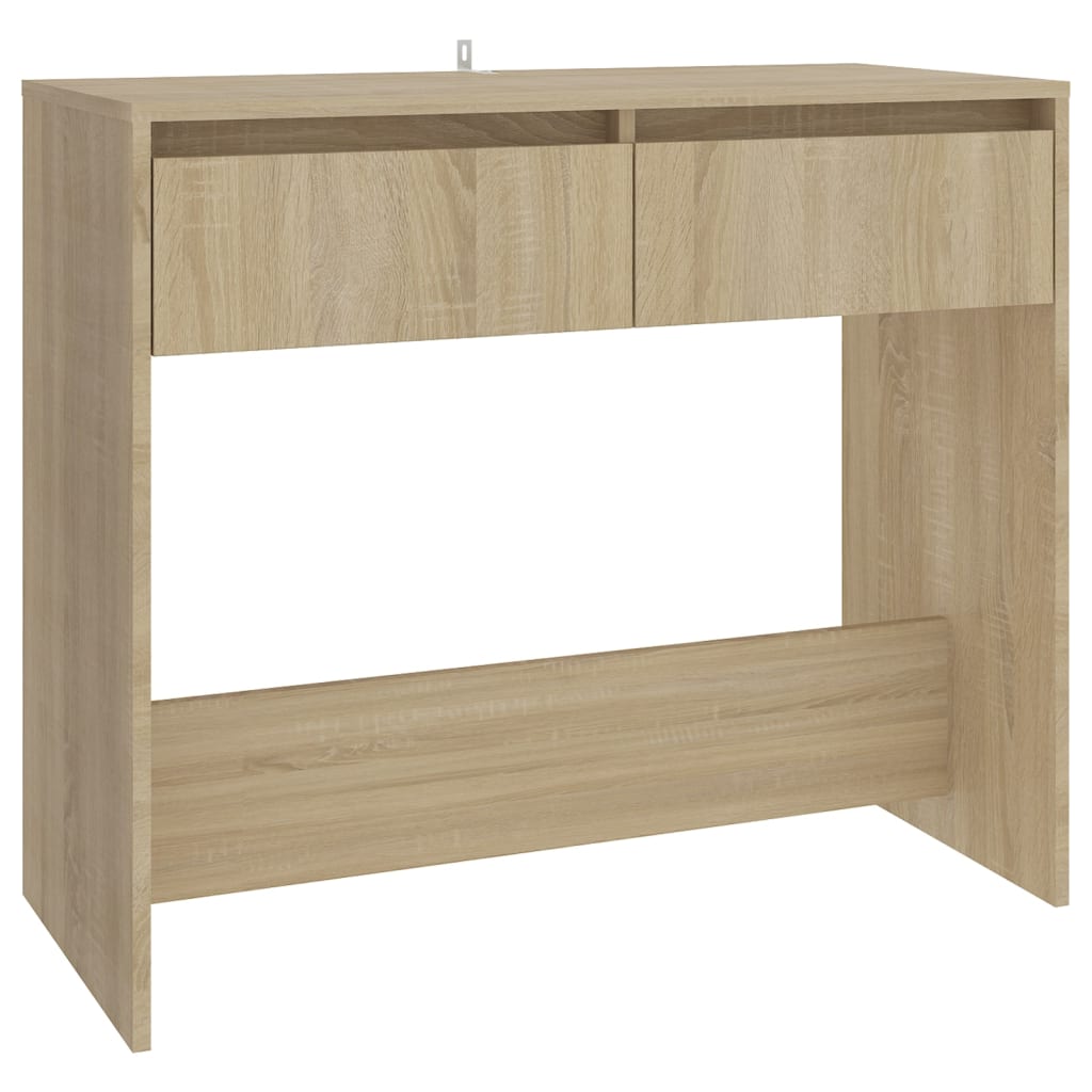 Tavolo Consolle Rovere Sonoma 89x41x76,5 cm in Acciaio - homemem39