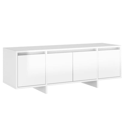 Mobile TV Bianco Lucido 120x30x40,5 cm in Truciolato - homemem39