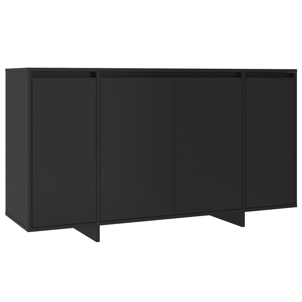 Credenza Nera 135x41x75 cm in Truciolato - homemem39