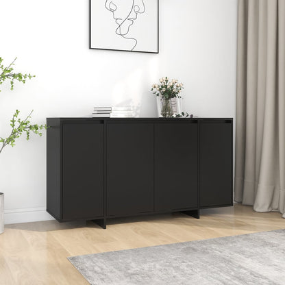 Credenza Nera 135x41x75 cm in Truciolato - homemem39