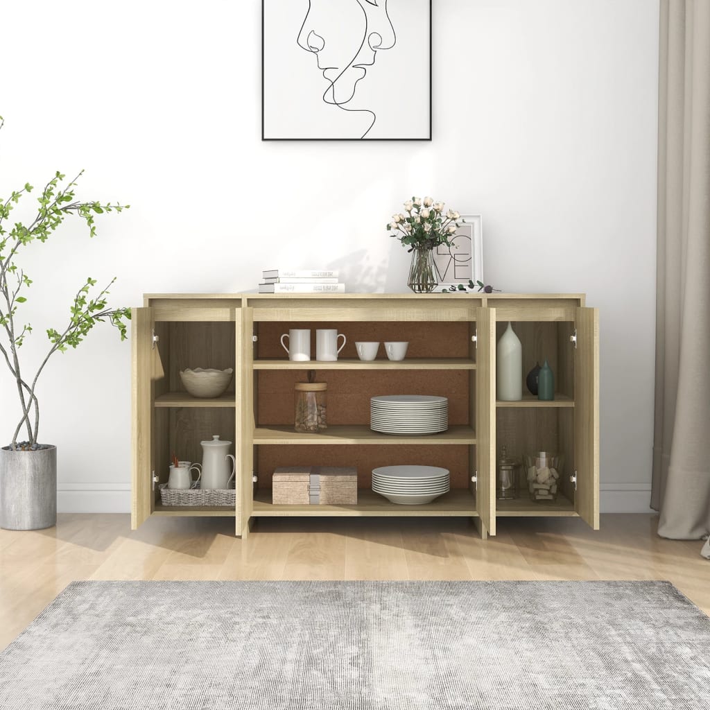 Credenza Rovere Sonoma 135x41x75 cm in Truciolato - homemem39