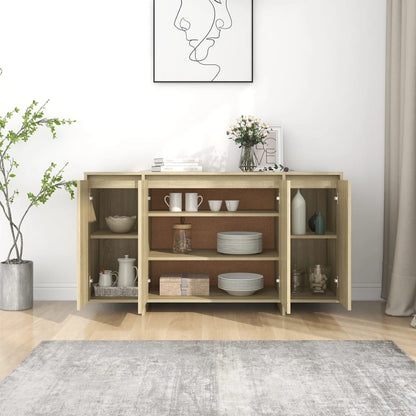 Credenza Rovere Sonoma 135x41x75 cm in Truciolato - homemem39