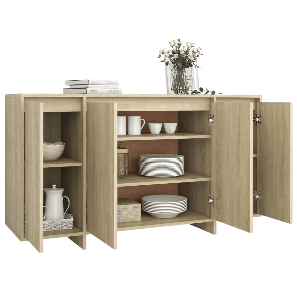 Credenza Rovere Sonoma 135x41x75 cm in Truciolato - homemem39