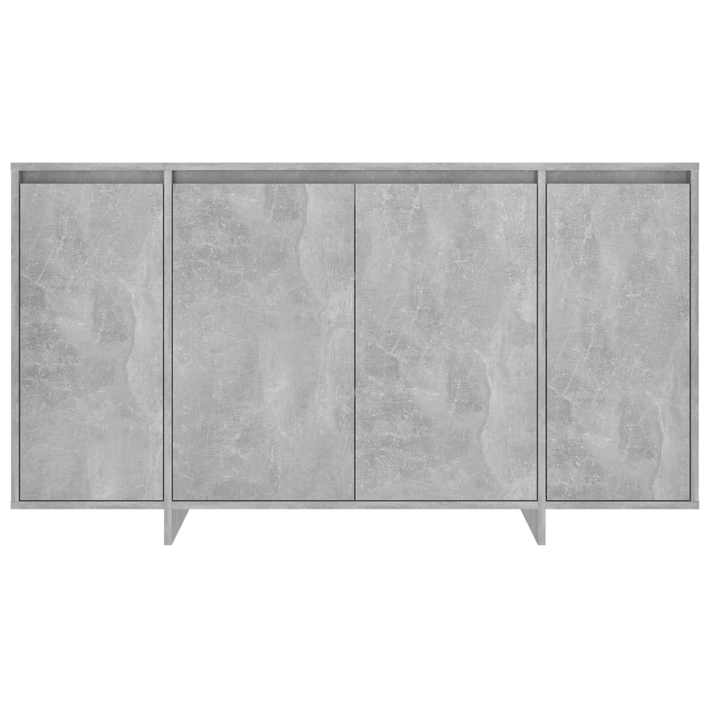 Credenza Grigio Cemento 135x41x75 cm in Truciolato - homemem39