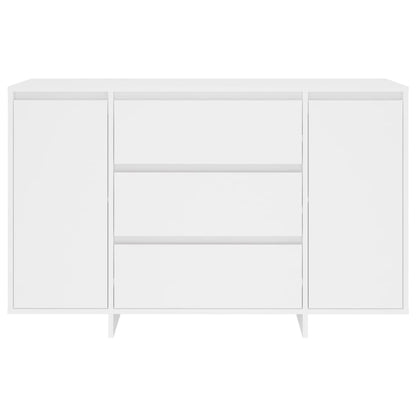 Credenza con 3 Cassetti Bianca 120x41x75 cm in Truciolato - homemem39