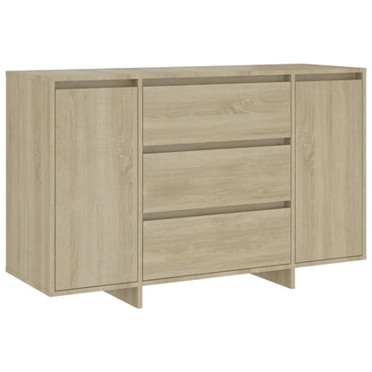 Credenza con 3 Cassetti Rovere Sonoma 120x41x75cm in Truciolato - homemem39