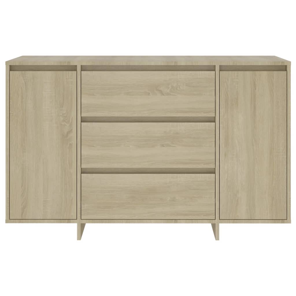 Credenza con 3 Cassetti Rovere Sonoma 120x41x75cm in Truciolato - homemem39