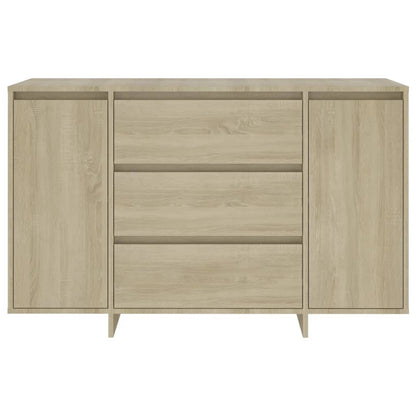 Credenza con 3 Cassetti Rovere Sonoma 120x41x75cm in Truciolato - homemem39