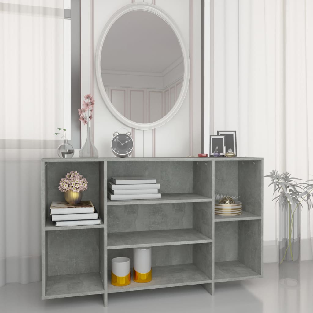 Credenza Grigio Cemento 120x30x75 cm in Truciolato - homemem39