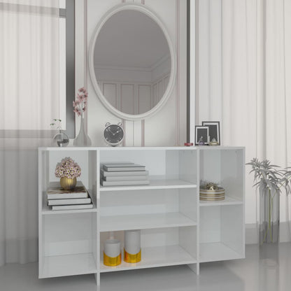 Credenza Bianco Lucido 120x30x75 cm in Truciolato - homemem39