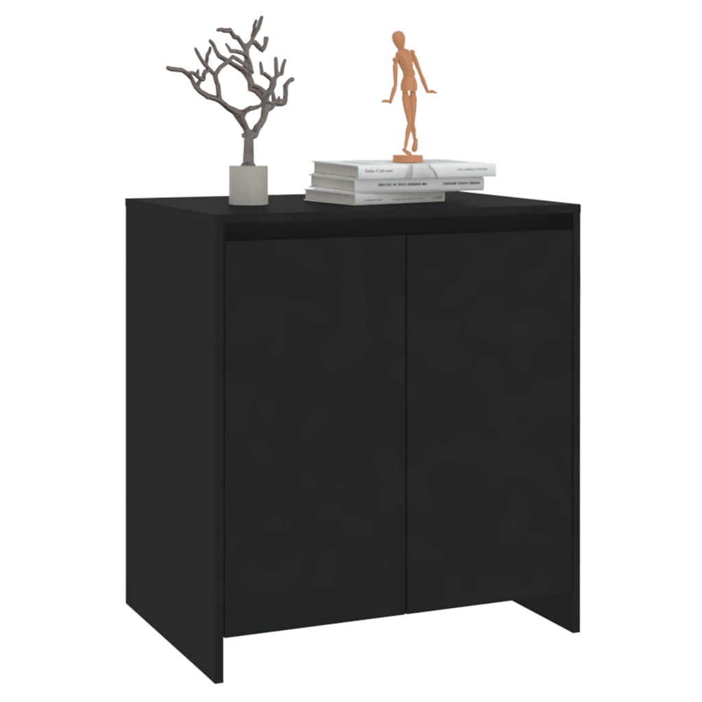 Credenza Nera 70x41x75 cm in Legno Multistrato - homemem39