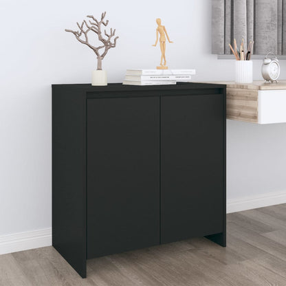 Credenza Nera 70x41x75 cm in Legno Multistrato - homemem39