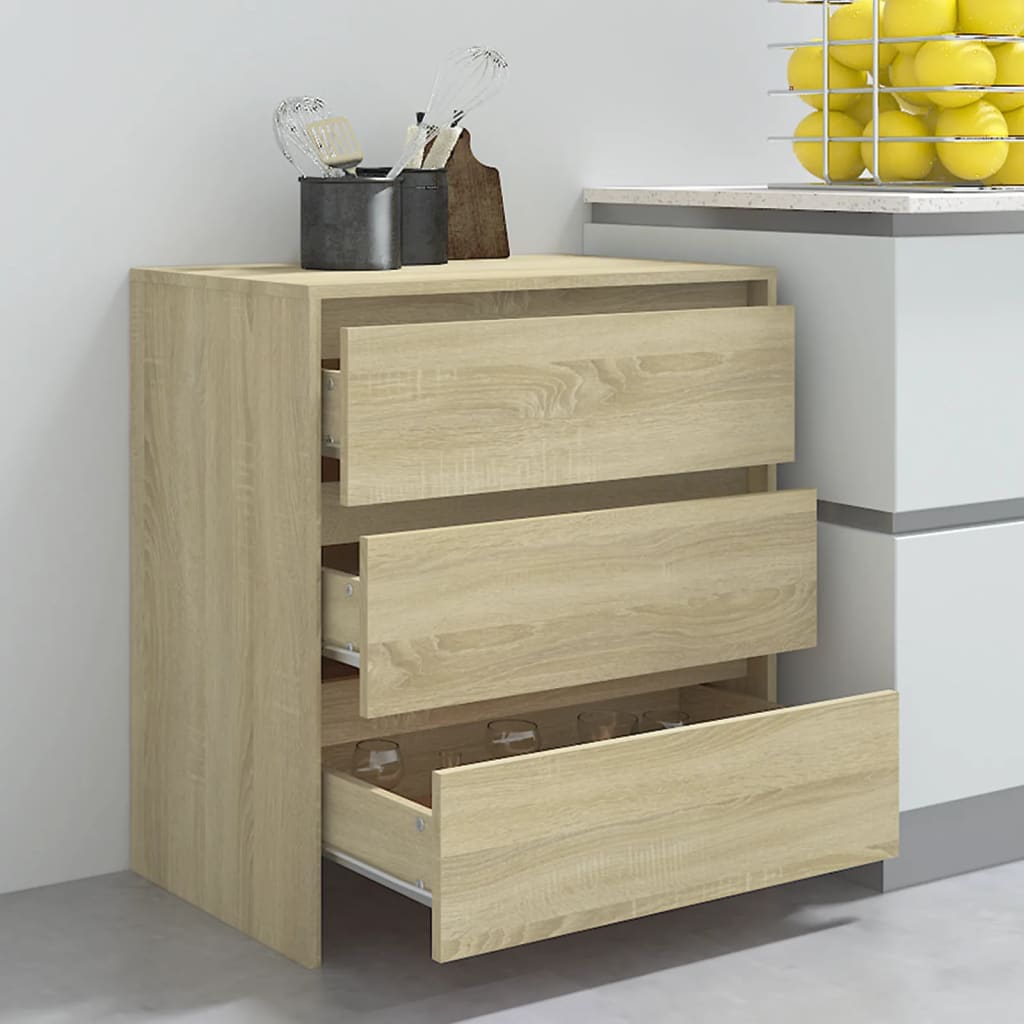 Credenza Rovere Sonoma 70x41x75 cm in Truciolato - homemem39