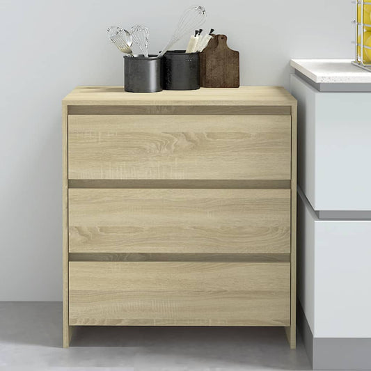 Credenza Rovere Sonoma 70x41x75 cm in Truciolato - homemem39