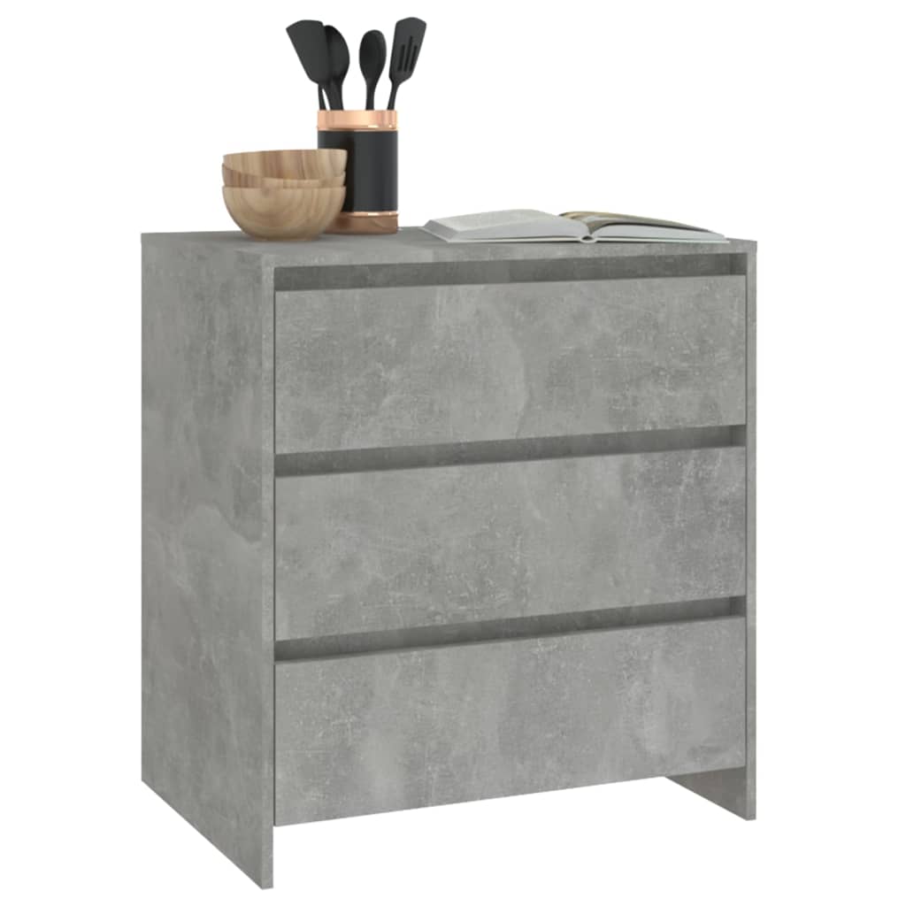 Credenza Grigio Cemento 70x41x75 cm in Truciolato - homemem39