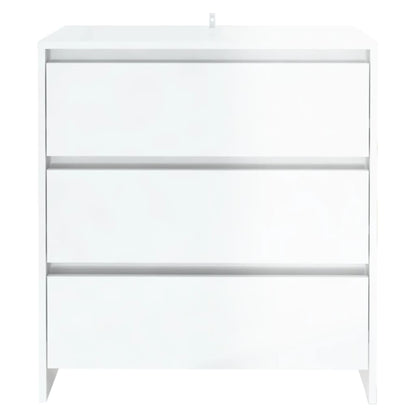 Credenza Bianco Lucido 70x41x75 cm in Truciolato - homemem39