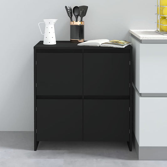 Credenza Nera 70x41x75 cm in Truciolato - homemem39