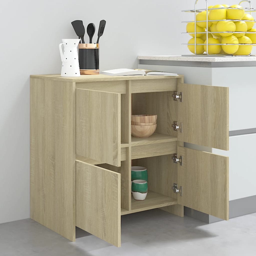 Credenza Rovere Sonoma 70x41x75 cm in Truciolato - homemem39