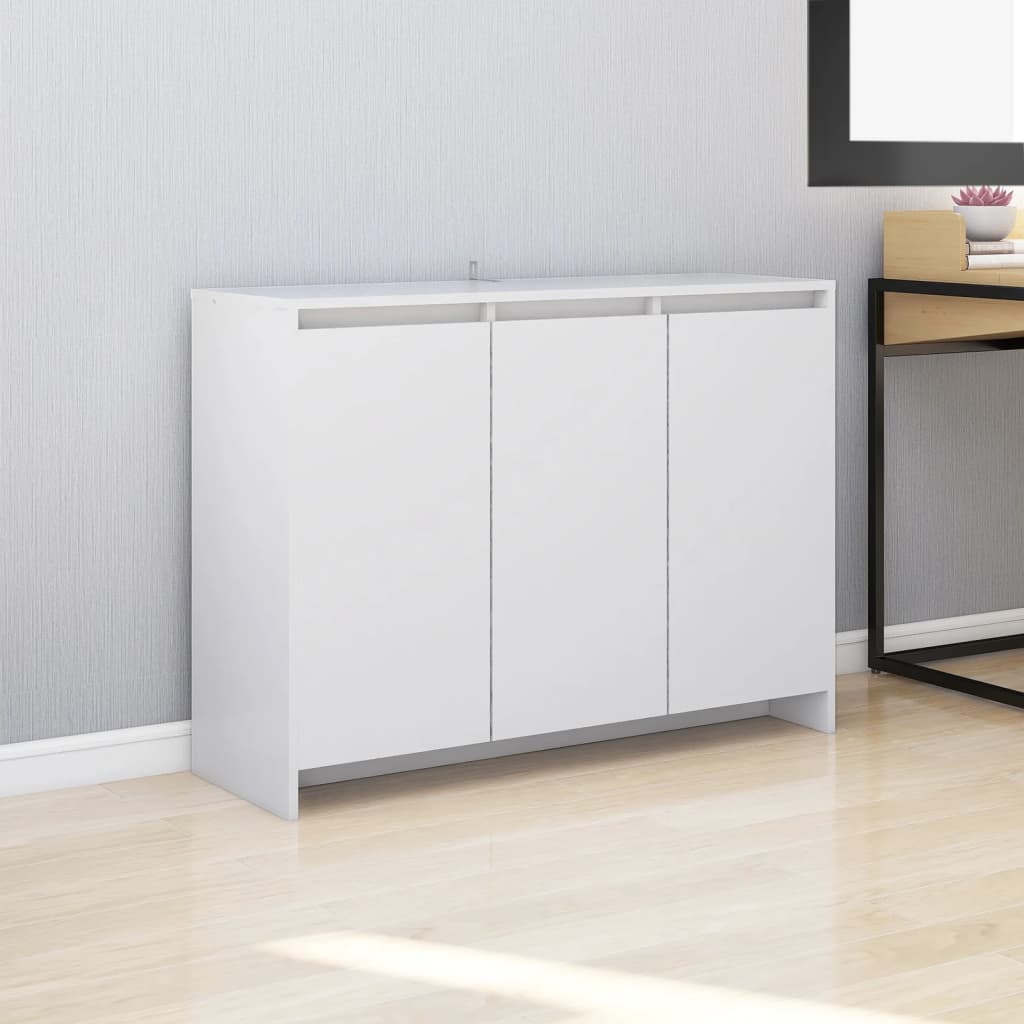 Credenza Bianca 102x33x75 cm in Truciolato - homemem39