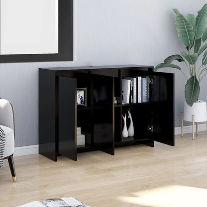 Credenza Nera 102x33x75 cm in Truciolato - homemem39