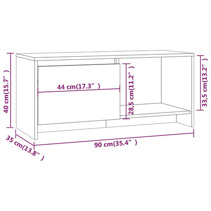 Mobile TV Grigio Cemento 90x35x40 cm in Truciolato - homemem39