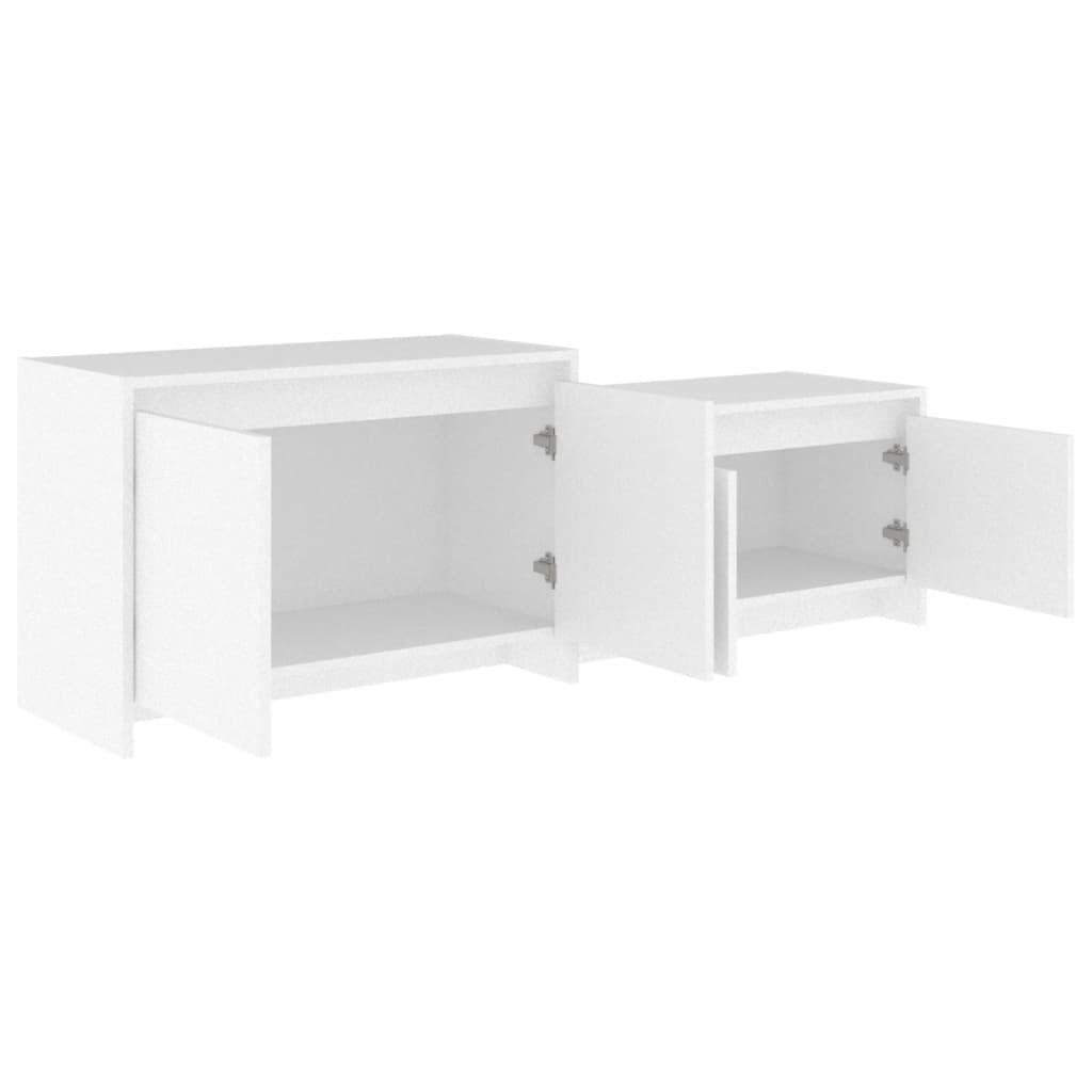 Mobile TV Bianco 146,5x35x50 cm in Truciolato - homemem39