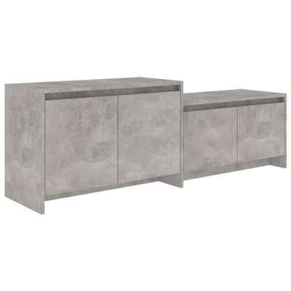 Mobile TV Grigio Cemento 146,5x35x50 cm in Truciolato - homemem39