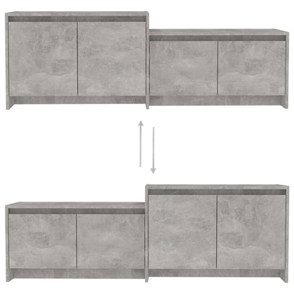 Mobile TV Grigio Cemento 146,5x35x50 cm in Truciolato - homemem39